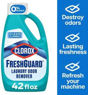 Clorox Fresh Guard Laundry Odor Remover, 0% Bleach, Color Safe, Clean Linen Scent, 42 fl oz Clorox Fresh Guard Laundry Odor Remover, 0% Bleach, Color Safe, Clean Linen Scent, 42 fl oz