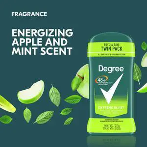 Degree Antiperspirant Deodorant for Men Extreme Blast, Twin Pack, 2.7 oz Degree Antiperspirant Deodorant for Men Extreme Blast, Twin Pack, 2.7 oz