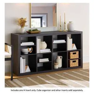 Better Homes & Gardens H Shelf Insert for Cube Organizers, Tobacco Oak Better Homes & Gardens H Shelf Insert for Cube Organizers, Tobacco Oak