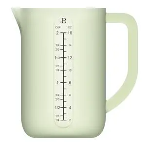 Beautiful 2 Cup Silicone Measuring Cup, Sage Green by Drew Barrymore Beautiful 2 Cup Silicone Measuring Cup, Sage Green by Drew Barrymore