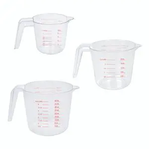 Mainstays 3-Piece Plastic Nesting Measuring Cup Set with Tapered Spout and Easy-to-Read Markings Mainstays 3-Piece Plastic Nesting Measuring Cup Set with Tapered Spout and Easy-to-Read Markings