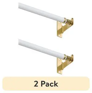 (2 pack) Mainstays 48-84" Adjustable Round Sash Curtain Rod, 7/16" Diameter, White Finish (2 pack) Mainstays 48-84" Adjustable Round Sash Curtain Rod, 7/16" Diameter, White Finish