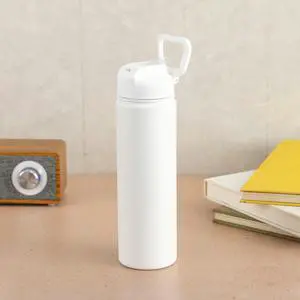 Mainstays 24 oz Stainless Steel Sip Water Bottle, White Mainstays 24 oz Stainless Steel Sip Water Bottle, White
