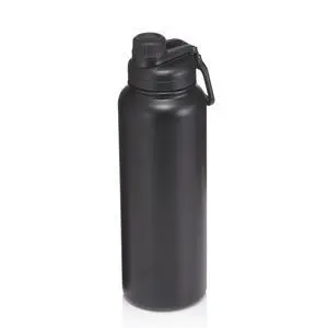 Mainstays 40 fl oz Rich Black Insulated Stainless Steel Water Bottle with Narrow Mouth Mainstays 40 fl oz Rich Black Insulated Stainless Steel Water Bottle with Narrow Mouth