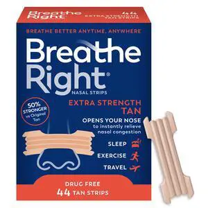 Breathe Right Nasal Strips, Tan Nasal Strips, Extra Strength, 44 Count Breathe Right Nasal Strips, Tan Nasal Strips, Extra Strength, 44 Count