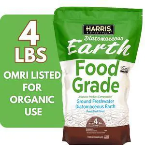 Harris Food Grade Diatomaceous Earth Powder - OMRI Listed for Organic Use, 4lb Bag Harris Food Grade Diatomaceous Earth Powder - OMRI Listed for Organic Use, 4lb Bag
