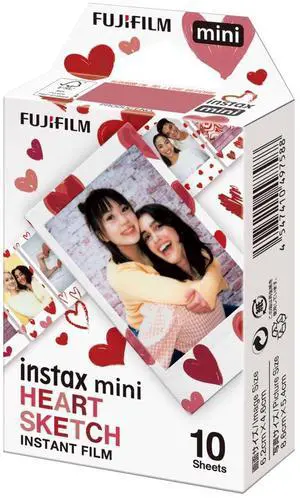 Fujifilm Instax Mini Heart Sketch Instant Film (10 Exposures) Fujifilm Instax Mini Heart Sketch Instant Film (10 Exposures)