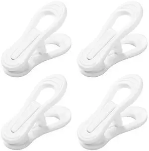 Otylzto 20PCS Multi-Purpose White Hanger Clips, Standard Plastic Clips Otylzto 20PCS Multi-Purpose White Hanger Clips, Standard Plastic Clips