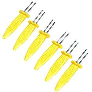 Chef Craft Jumbo Corn Holders (6 Pieces), Yellow, One Size, 20653 Chef Craft Jumbo Corn Holders (6 Pieces), Yellow, One Size, 20653