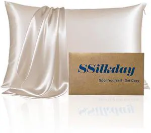 Mulberry Silk Pillow Cases with Zipper, Ultra Smooth Soft Breathable Cooling Pillow Cases for Hot Sleepers, Silk Satin Pillowcase for Hair and Skin, Gifts for Women (Beige, Standard Size, 1 Pack) Mulberry Silk Pillow Cases with Zipper, Ultra Smooth Soft Breathable Cooling Pillow Cases for Hot Sleepers, Silk Satin Pillowcase for Hair and Skin, Gifts for Women (Beige, Standard Size, 1 Pack)