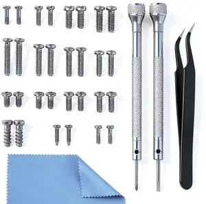 Eyeglass Repair Kit with Screws - All-in-One Glasses Repair Kit with Precision Screwdriver, Tweezers, Cleaning Cloth and Screws for Glasses - Compact & Portable (Small Kit) Eyeglass Repair Kit with Screws - All-in-One Glasses Repair Kit with Precision Screwdriver, Tweezers, Cleaning Cloth and Screws for Glasses - Compact & Portable (Small Kit)