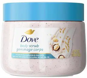 Dove Scrub Macadamia Rice Milk Body Scrub Exfoliates and Deeply 15 oz Dove Scrub Macadamia Rice Milk Body Scrub Exfoliates and Deeply 15 oz
