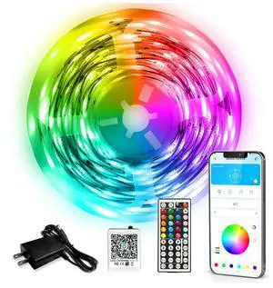 LED Strip Lights 110ft, Smart Lighting Strips with App Remote Control, RGB Music Sync Color Changing Lights for Bedroom Kitchen Party Home Decor Luces led para cuarto (1 Roll) LED Strip Lights 110ft, Smart Lighting Strips with App Remote Control, RGB Music Sync Color Changing Lights for Bedroom Kitchen Party Home Decor Luces led para cuarto (1 Roll)