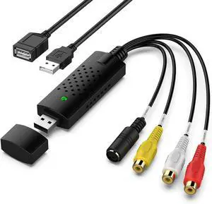 Video Capture Card, USB Video Capture Device,RCA to USB Audio Video Converter,VHS Mini DV VCR Hi8 DVD to Digital Converter for PC TV Tape Player Camcorder,Support PAL/NTSC,MAC Windows Vista Compatible Video Capture Card, USB Video Capture Device,RCA to USB Audio Video Converter,VHS Mini DV VCR Hi8 DVD to Digital Converter for PC TV Tape Player Camcorder,Support PAL/NTSC,MAC Windows Vista Compatible