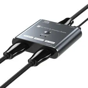 4K 240Hz HDMI 2.1 Bi-Directional Switch - 2 in 1 Out Switcher/1 in 2 Splitter Supports 8K@60Hz & 4K@60Hz,Compatible with PS5XboxRoku Firestick Computersetc 4K 240Hz HDMI 2.1 Bi-Directional Switch - 2 in 1 Out Switcher/1 in 2 Splitter Supports 8K@60Hz & 4K@60Hz,Compatible with PS5XboxRoku Firestick Computersetc
