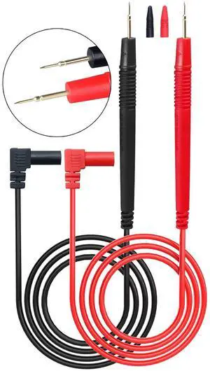 Flexible Multimeter Test Lead Kit, CAT III 1000V 10A, Volt Test Lead for Measurement Accurately with Standard 4mm Banana Plug, for Most Brands Digital Multimeters, Electronic Clamp Meter Flexible Multimeter Test Lead Kit, CAT III 1000V 10A, Volt Test Lead for Measurement Accurately with Standard 4mm Banana Plug, for Most Brands Digital Multimeters, Electronic Clamp Meter