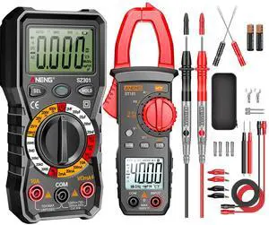 Digital Multimeter Tester with Amp Ohm Volt Clamp Meter Measures Current, AC/DC Voltage,Capacitance, Resistance, Diodes, Continuity Frequency Backlight Electrican Tools Digital Multimeter Tester with Amp Ohm Volt Clamp Meter Measures Current, AC/DC Voltage,Capacitance, Resistance, Diodes, Continuity Frequency Backlight Electrican Tools