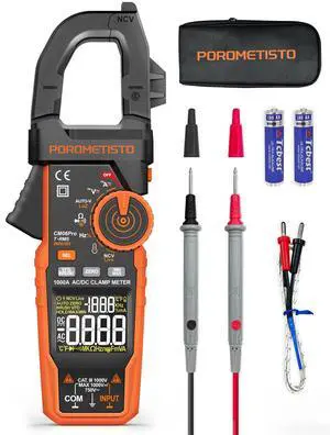 Inrush Clamp Meter With Flashlight,CM06Pro Clamp Multimeter,T-RMS 6000 Counts 1000A Amp Meter with VFD,LOZ,NCV,AC/DC Voltage Current,Continuity Capacitance Frequency Resistance Temperature Inrush Clamp Meter With Flashlight,CM06Pro Clamp Multimeter,T-RMS 6000 Counts 1000A Amp Meter with VFD,LOZ,NCV,AC/DC Voltage Current,Continuity Capacitance Frequency Resistance Temperature