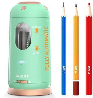 Electric Pencil Sharpener, Auto in & Out, Fully Automatic Pencil Sharpener, Rechargeable Hands-Free Sharpeners for Jumbo & Colored Pencils (7-11.5mm), Good for Classroom/Home PSC8(Light Green) Electric Pencil Sharpener, Auto in & Out, Fully Automatic Pencil Sharpener, Rechargeable Hands-Free Sharpeners for Jumbo & Colored Pencils (7-11.5mm), Good for Classroom/Home PSC8(Light Green)