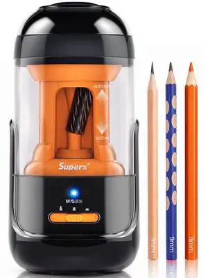S5 Electric Pencil Sharpener,Fully Automatic for 6.511mm No.2 & Colored Pencils,Auto In & Out,3 Sharpness Modes,Type-C Rechargeable,Helical Blade,Hands-Free for School Classroom Home Office,Black S5 Electric Pencil Sharpener,Fully Automatic for 6.511mm No.2 & Colored Pencils,Auto In & Out,3 Sharpness Modes,Type-C Rechargeable,Helical Blade,Hands-Free for School Classroom Home Office,Black
