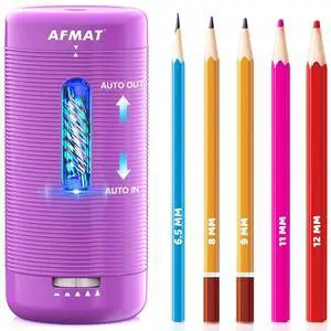Electric Pencil Sharpener, Fully Automatic Pencil Sharpener, Auto in & Out, Rechargeable Hands-Free Sharpeners for Jumbo & Colored Pencils (6.5-12mm), Portable for Home/Classroom/Office PSC2 Electric Pencil Sharpener, Fully Automatic Pencil Sharpener, Auto in & Out, Rechargeable Hands-Free Sharpeners for Jumbo & Colored Pencils (6.5-12mm), Portable for Home/Classroom/Office PSC2