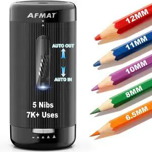 Electric Pencil Sharpener, Auto in & Out, 5 Nibs, 7K+ Uses, Fully Automatic Pencil Sharpener for Classroom, Rechargeable Hands-Free Sharpeners for Jumbo/Colored Pencils (6.5-12mm) PSC3(Black) Electric Pencil Sharpener, Auto in & Out, 5 Nibs, 7K+ Uses, Fully Automatic Pencil Sharpener for Classroom, Rechargeable Hands-Free Sharpeners for Jumbo/Colored Pencils (6.5-12mm) PSC3(Black)