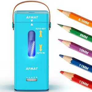Electric Pencil Sharpener, Fully Automatic Pencil Sharpener, Auto in & Out, Rechargeable Hands-Free Sharpeners for Jumbo & Colored Pencils (6.5-12mm), Portable for Home/Classroom/Office PSC6 Electric Pencil Sharpener, Fully Automatic Pencil Sharpener, Auto in & Out, Rechargeable Hands-Free Sharpeners for Jumbo & Colored Pencils (6.5-12mm), Portable for Home/Classroom/Office PSC6