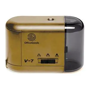 Electric Pencil Sharpener, Battery or Cord Powered, Gold Electric Pencil Sharpener, Battery or Cord Powered, Gold