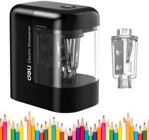 Electric Pencil Sharpener, Portable Pencil Sharpener for No.2 Pencils Colored Pencils, Battery Powered Electric Pencil Sharpener for School, Home, Office, Black Electric Pencil Sharpener, Portable Pencil Sharpener for No.2 Pencils Colored Pencils, Battery Powered Electric Pencil Sharpener for School, Home, Office, Black