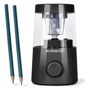 Electric Pencil Sharpener, Battery/USB Cord Operated, Black Electric Pencil Sharpener, Battery/USB Cord Operated, Black