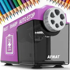 Electric Pencil Sharpener for Classroom, 6 Holes, Cordless & Rechargeable, Super Fast, Auto Stop, 10K+ Uses, Heavy Duty Pencil Sharpener for 6-11mm No.2/Large/Colored Pencils PSD4(Purple) Electric Pencil Sharpener for Classroom, 6 Holes, Cordless & Rechargeable, Super Fast, Auto Stop, 10K+ Uses, Heavy Duty Pencil Sharpener for 6-11mm No.2/Large/Colored Pencils PSD4(Purple)