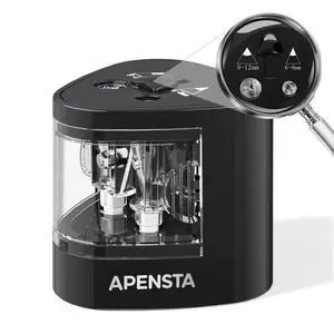 Automatic Electric Pencil Sharpener, Dual Hole, 6-12mm Automatic Electric Pencil Sharpener, Dual Hole, 6-12mm