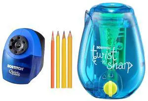 Office QuietSharp 6 Electric Pencil Sharpener, Heavy Duty Classroom Sharpener Office Twist-n-Sharp Pencil Sharpener, for Kids & Colored Pencils, Assorted Colors (PS1-ADJ) Office QuietSharp 6 Electric Pencil Sharpener, Heavy Duty Classroom Sharpener Office Twist-n-Sharp Pencil Sharpener, for Kids & Colored Pencils, Assorted Colors (PS1-ADJ)