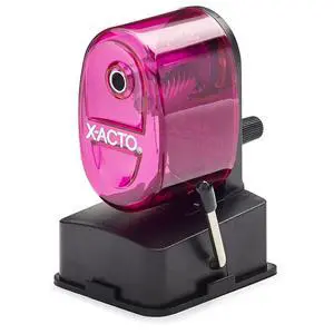 2012687-PNK Bulldog Vacuum Wall Mount Manual Pencil Sharpener, Pink, See-through Receptacle, Affix to Any Nonporous Surface, Hardened Helical Cutter 2012687-PNK Bulldog Vacuum Wall Mount Manual Pencil Sharpener, Pink, See-through Receptacle, Affix to Any Nonporous Surface, Hardened Helical Cutter