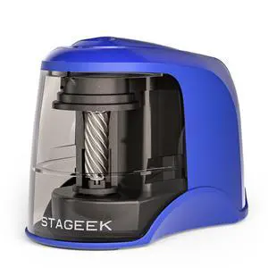 Electric Pencil Sharpener, Plug in or USB/Battery Operated, Blue Electric Pencil Sharpener, Plug in or USB/Battery Operated, Blue