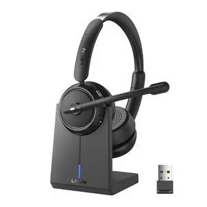 Wireless Headset with Mic for Work, Bluetooth Headset with Microphone AI Noise Cancelling & Mute Button, Wireless Headphones with Mic for Work/Home/Office/Call Center/PC/Laptop/Computer/Teams/Zoom Wireless Headset with Mic for Work, Bluetooth Headset with Microphone AI Noise Cancelling & Mute Button, Wireless Headphones with Mic for Work/Home/Office/Call Center/PC/Laptop/Computer/Teams/Zoom