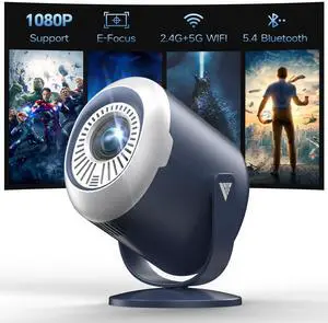 Mini Projector for iPhone, Portable Movie Projector with WiFi and Bluetooth, 1080P Support, 240° Rotatable Video Projector for Bedroom Home Theater Compatible with TV Stick/iOS/Android/PC//HDMI Mini Projector for iPhone, Portable Movie Projector with WiFi and Bluetooth, 1080P Support, 240° Rotatable Video Projector for Bedroom Home Theater Compatible with TV Stick/iOS/Android/PC//HDMI