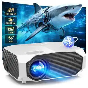 Projector with WiFi and Bluetooth, Native 1080P Outdoor Portable Movie Projector, 50%-100% Zoom, 400" Display, 4K Projector Compatible with HDMI/USB/PC/TV/PS5/DVD/Android/iOS(Matte White) Projector with WiFi and Bluetooth, Native 1080P Outdoor Portable Movie Projector, 50%-100% Zoom, 400" Display, 4K Projector Compatible with HDMI/USB/PC/TV/PS5/DVD/Android/iOS(Matte White)
