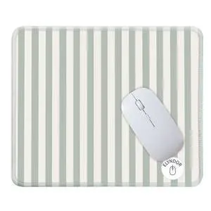 Mouse Pad for Desk with Stitched Edge, Premium Cute Washable Mouse Pads. Computer Mousepad with Non-Slip Rubber Base, Mousepads for Laptop, 9.25x7.75x0.12 inch (Green Stripes) Mouse Pad for Desk with Stitched Edge, Premium Cute Washable Mouse Pads. Computer Mousepad with Non-Slip Rubber Base, Mousepads for Laptop, 9.25x7.75x0.12 inch (Green Stripes)