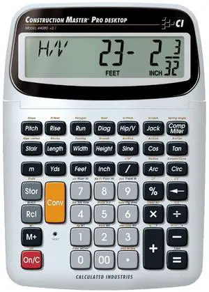 44080 Construction Master Pro-Desktop Advanced Construction Math Feet-Inch-Fraction Calculator with Trig Tool for Architects, Estimators, Contractors, Builders and Remodelers 44080 Construction Master Pro-Desktop Advanced Construction Math Feet-Inch-Fraction Calculator with Trig Tool for Architects, Estimators, Contractors, Builders and Remodelers