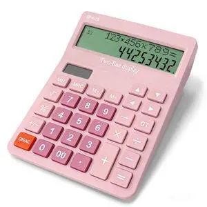 Calculators Desktop,Solar Pink Desk Calculator with Large 2 Line Display, Basic Calculator with Big Button, 4 Function Calculators for Business, Students, Office Supplies (Pink) Calculators Desktop,Solar Pink Desk Calculator with Large 2 Line Display, Basic Calculator with Big Button, 4 Function Calculators for Business, Students, Office Supplies (Pink)