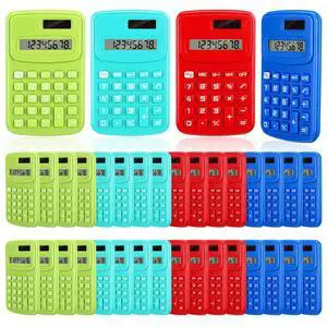 24 Pack Pocket Calculator Small Bulk Basic 4 Function Calculator 8 Digit Display Battery Powered for Desktop Home Office School Student Kids (Classic Colors) 24 Pack Pocket Calculator Small Bulk Basic 4 Function Calculator 8 Digit Display Battery Powered for Desktop Home Office School Student Kids (Classic Colors)