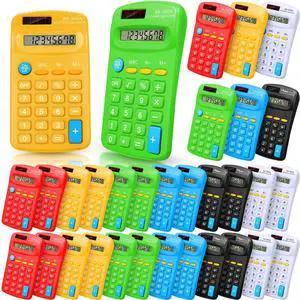 30 Pack Pocket Calculator Small Battery Powered Bulk Mini Size 4 Function Hand Held Basic Calculator for Students Kids School Home Office(Green, White, Red, Yellow, Blue, Black) 30 Pack Pocket Calculator Small Battery Powered Bulk Mini Size 4 Function Hand Held Basic Calculator for Students Kids School Home Office(Green, White, Red, Yellow, Blue, Black)