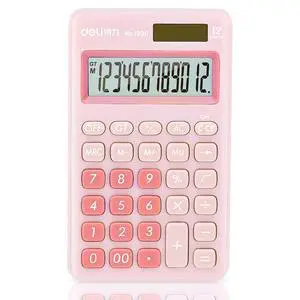 Standard Function Basic Calculator, 12 Digit Desktop Calculator with Large LCD Display, Solar Battery Dual Power Office Calculators, Pink Standard Function Basic Calculator, 12 Digit Desktop Calculator with Large LCD Display, Solar Battery Dual Power Office Calculators, Pink