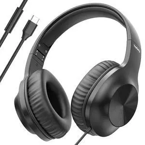Upgraded USB C Wired Headphones, Over-Ear Type C Headphones with Microphone, HD Stereo Sound, Volume Control, Foldable USB Type C Headphones for Adults/Teens//Tablets/Computer/iPhone/Travel(Black) Upgraded USB C Wired Headphones, Over-Ear Type C Headphones with Microphone, HD Stereo Sound, Volume Control, Foldable USB Type C Headphones for Adults/Teens//Tablets/Computer/iPhone/Travel(Black)