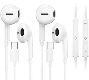 2 Pack USB C Headphones Wired Earbuds for Samsung iPhone 17/16/15 Pro Max 2 Pack USB C Headphones Wired Earbuds for Samsung iPhone 17/16/15 Pro Max