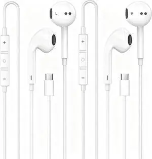 2 Pack Headphones with USB-C Plug, Wired Ear Buds with Built-in Remote to Control Music, Phone Calls, and Volume,Compatible for iPhone 15 16 17 Pro Max Plus.. 2 Pack Headphones with USB-C Plug, Wired Ear Buds with Built-in Remote to Control Music, Phone Calls, and Volume,Compatible for iPhone 15 16 17 Pro Max Plus..
