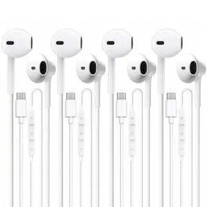 USB C Headphones 4 PackUSB Type C Earbuds HiFi Stereo USB C Wired Earphones with Microphone Volume Control Compatible with Samsung Galaxy S23 S22 S21 Google Pixel 6 5 4XL/iPad Pro USB C Headphones 4 PackUSB Type C Earbuds HiFi Stereo USB C Wired Earphones with Microphone Volume Control Compatible with Samsung Galaxy S23 S22 S21 Google Pixel 6 5 4XL/iPad Pro