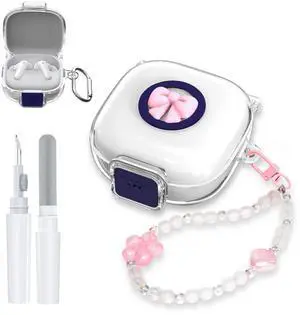 Secure Lock for Anker Soundcore P31i Case with Cute Pink Bow, Clear Secure Lock for Anker Soundcore P31i Case with Cute Pink Bow, Clear