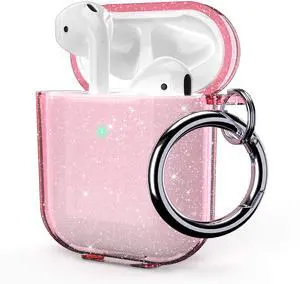 Compatible with AirPods Case Cover, Pink Glitter Compatible with AirPods Case Cover, Pink Glitter